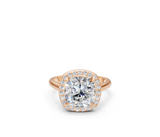 Cushion-Cut Halo Diamond Ring