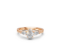 Pear-Cut Diamond Trilogy Ring