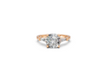 Round-Cut & Tapered Baguette Diamond Trilogy Ring
