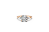 Round-Cut & Tapered Baguette Diamond Trilogy Ring