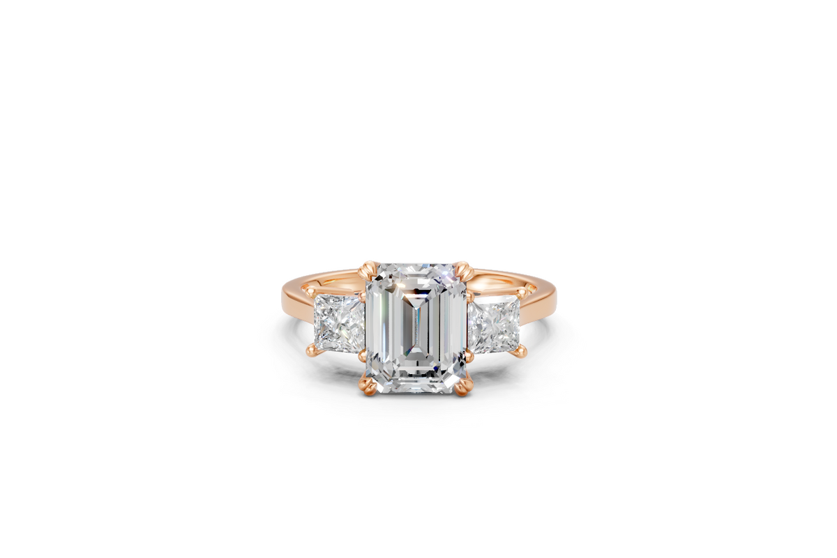 Emerald-Cut & Princess Trilogy Ring