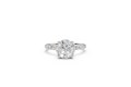 Round-Cut Solitaire Ring with Diamond Band