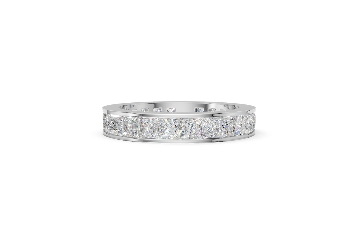 Channel-Set Princess Diamond Eternity Ring