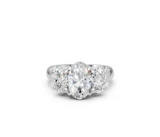 Oval-Cut Diamond Trilogy Ring