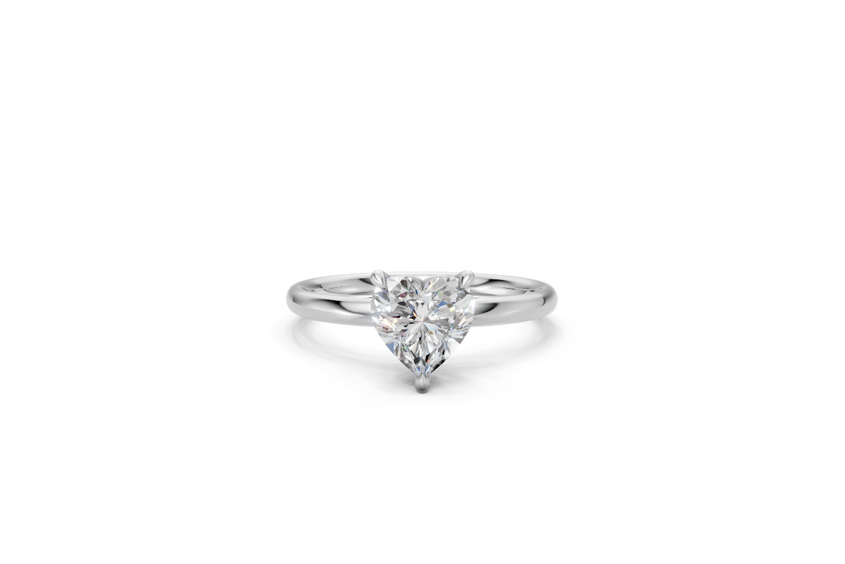 Heart-Cut Solitaire Ring