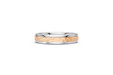 Men’s Two-Tone Hammered Wedding Band