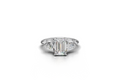 Emerald-Cut & Trillion Trilogy Ring