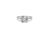 Round-Cut & Tapered Baguette Diamond Trilogy Ring