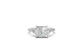 Princess-Cut & Trillion Trilogy Ring