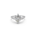 Marquise-Cut & Pear Diamond Trilogy Ring