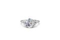 Oval-Cut Diamond & Half Moon Trilogy Ring