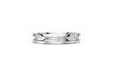 Men’s Six-Diamond Grooved Wedding Band