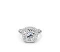 Cushion-Cut Halo Diamond Ring