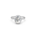 Oval-Cut Halo Diamond Ring
