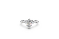 Marquise-Cut Solitaire Ring with Marquise Diamond Band