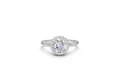 Round-Cut Halo Diamond Ring