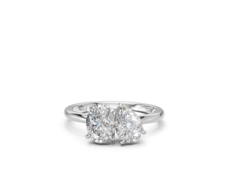 Oval & Pear Toi Et Moi Ring