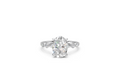 Oval-Cut Ring with Pear & Round Side Stones