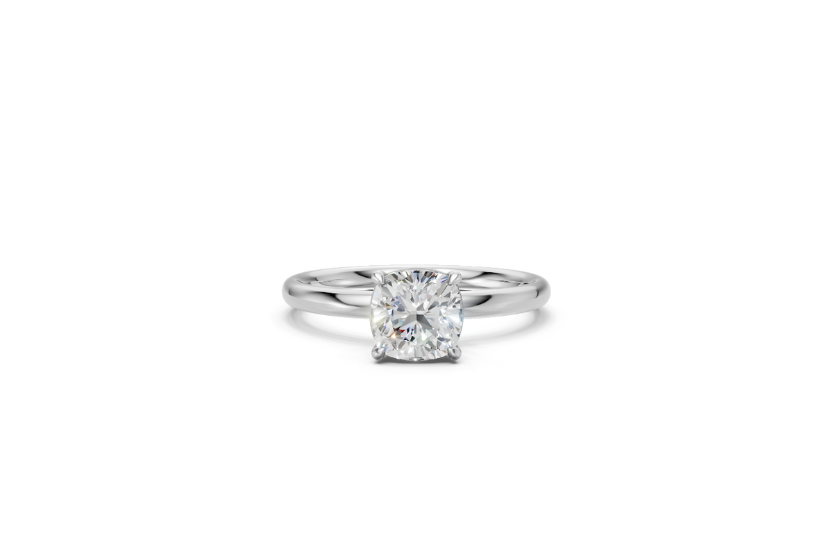 Cushion-Cut Solitaire Ring