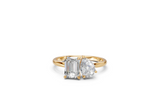 Emerald & Pear Toi Et Moi Ring