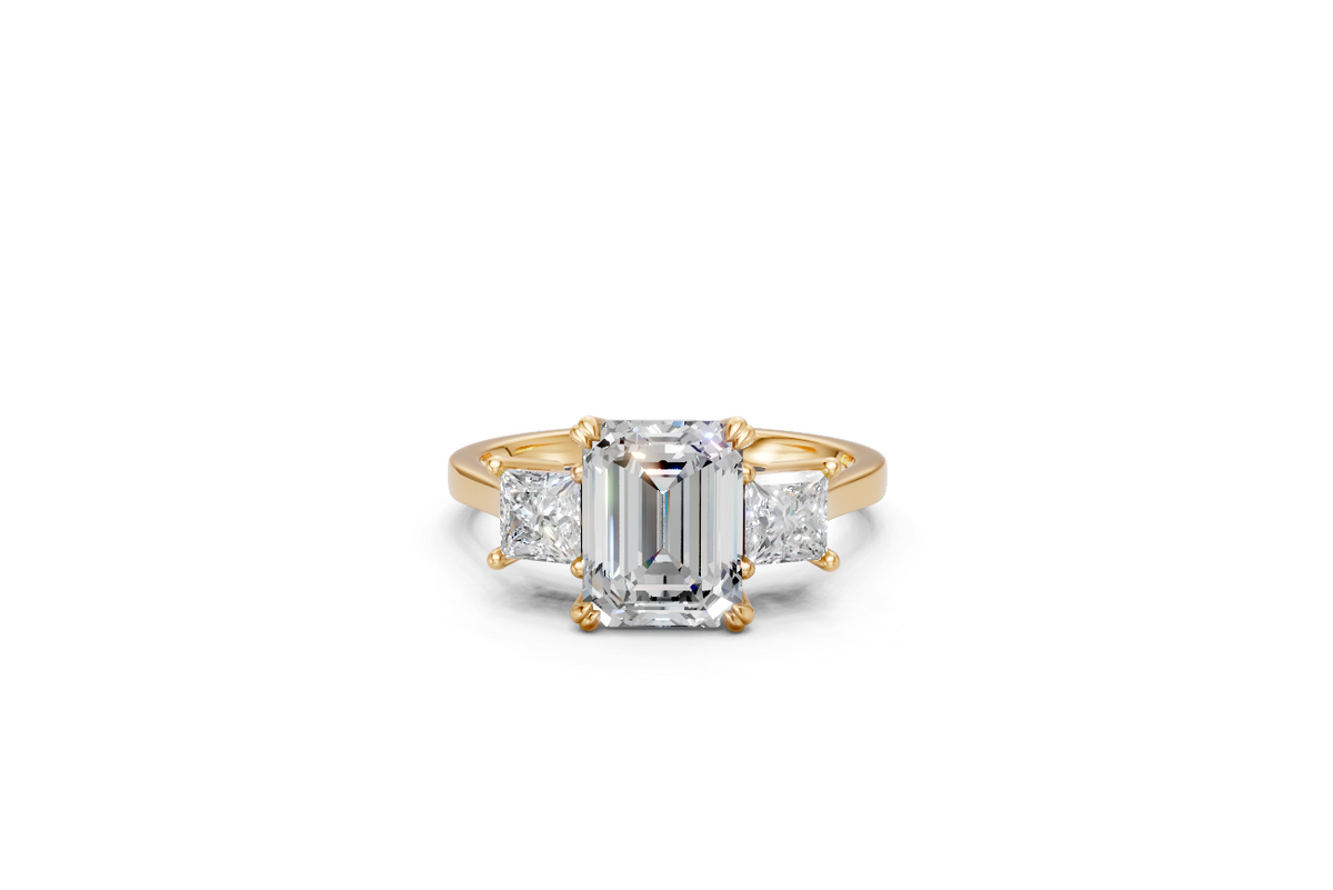 Emerald-Cut & Princess Trilogy Ring
