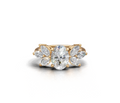 Oval Diamond Floral Multi-Stone Ring