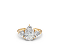 Pear-Cut Diamond & Trillion Trilogy Ring