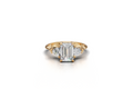 Emerald-Cut & Trillion Trilogy Ring