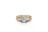 Emerald-Cut & Trillion Trilogy Ring