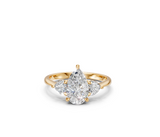Pear-Cut & Heart Diamond Trilogy Ring
