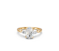 Oval-Cut & Pear Diamond Trilogy Ring