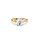 Oval-Cut & Pear Diamond Trilogy Ring