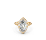 Marquise Halo Diamond Ring