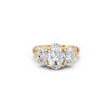 Oval-Cut Diamond Trilogy Ring