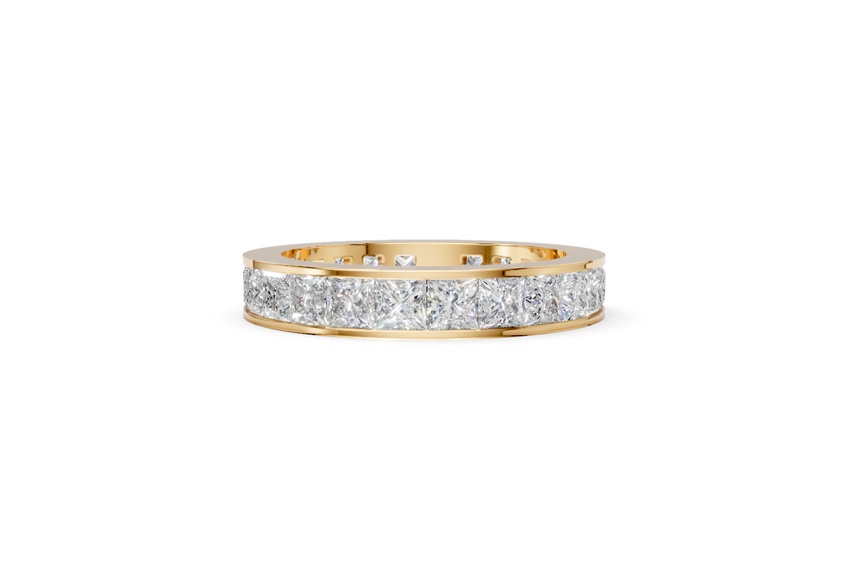 Channel-Set Princess Diamond Eternity Ring
