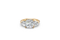 Cushion-Cut & Trillion Diamond Trilogy Ring