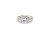 Cushion-Cut & Trillion Diamond Trilogy Ring