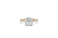 Round-Cut Solitaire Ring with Diamond Band