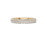 Pavé Set Round-Cut Diamonds Wedding Band