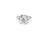 Two-Tone Elongated Cushion & Half Moon Trilogy Ring