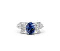 Blue Sapphire Floral Statement Ring