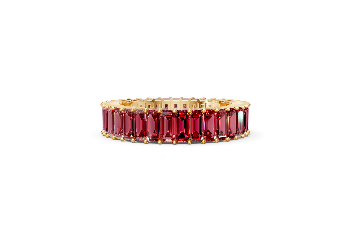 Emerald-Cut Ruby Eternity Ring