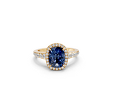 Cushion-Cut Sapphire Vintage Ring