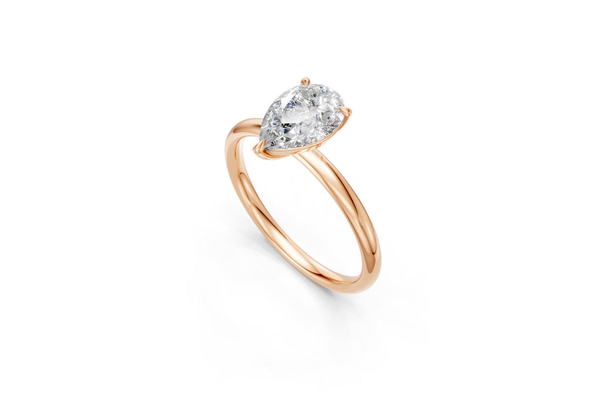 Pear-Cut Solitaire Ring