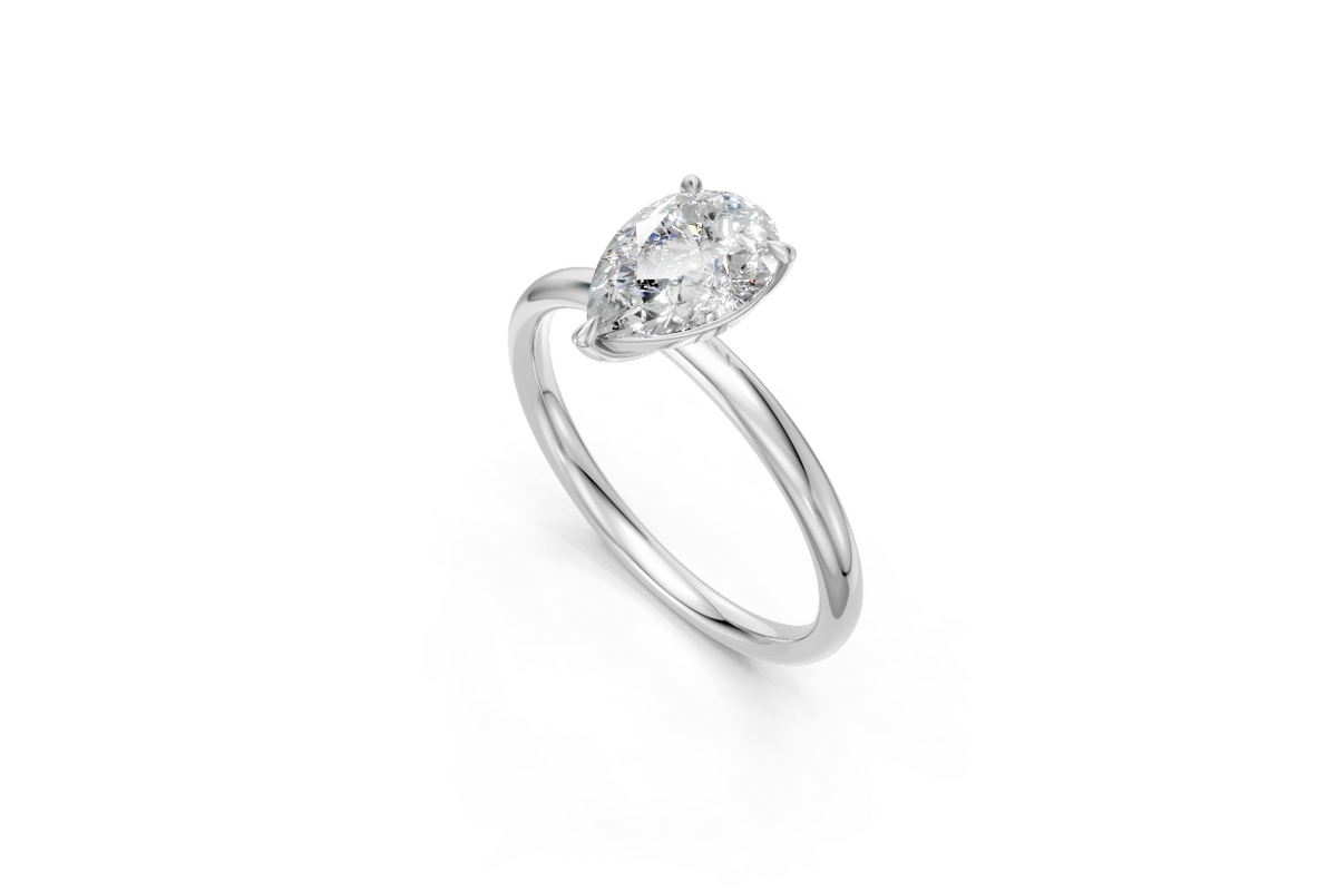 Pear-Cut Solitaire Ring
