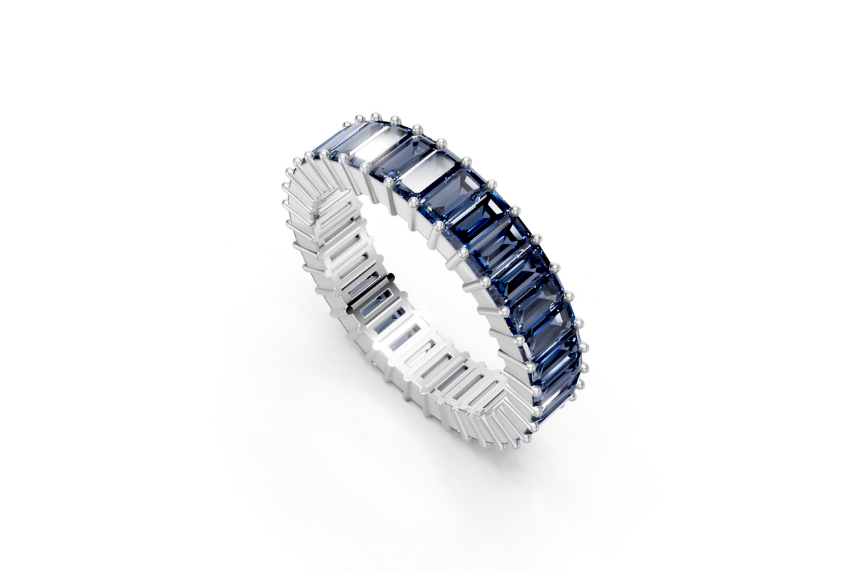 Emerald-Cut Sapphire Eternity Ring