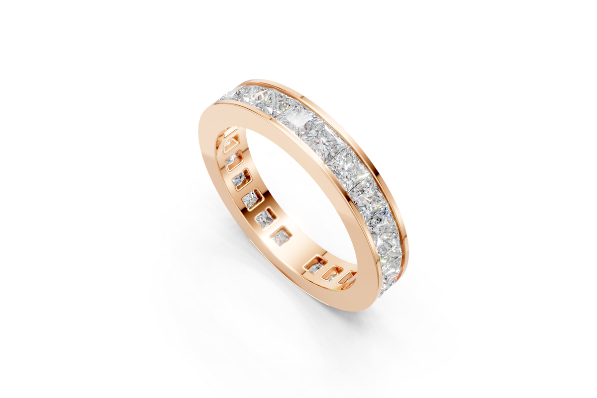 Channel-Set Princess Diamond Eternity Ring