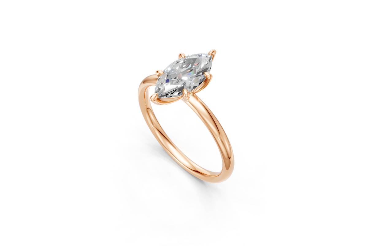 Marquise-Cut Solitaire Ring