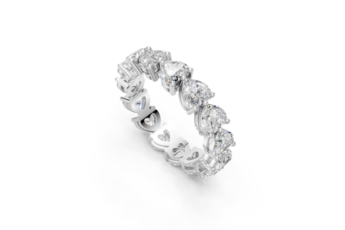Heart-Shaped Diamond Eternity Ring