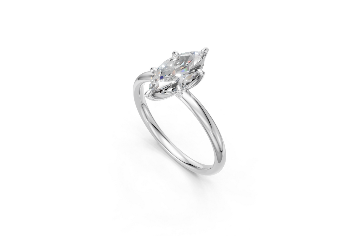 Marquise-Cut Solitaire Ring